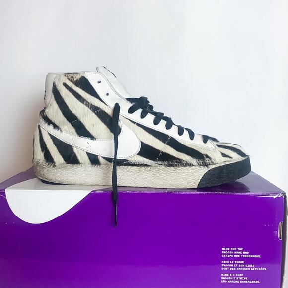 NIKE Blazer Mid Premium Zebra OG 2007 Sz. 9 - Picture 2 of 6